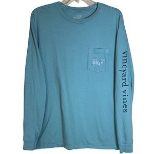 Vineyard Vines Whale Blue Long Sleeve Crewneck Tshirt Men’s Large